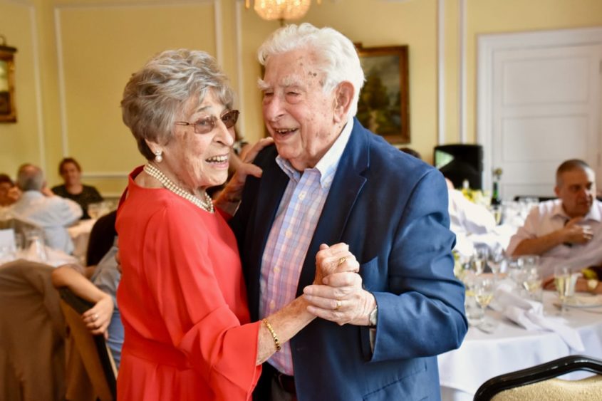 Miriam and her husband at her 90th birthday
