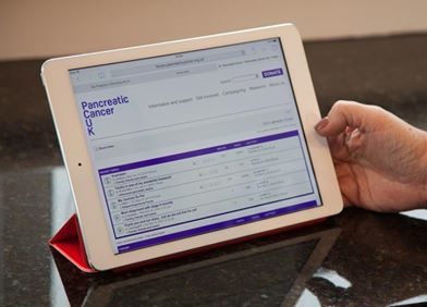 An iPad - browsing the PCUK website