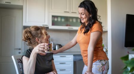 Two women in kitchen