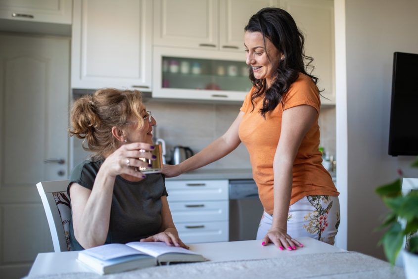 Two women in kitchen