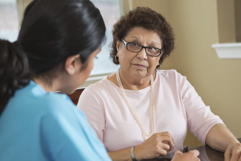 Woman at medical appointment