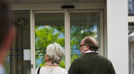 Couple going into hospital