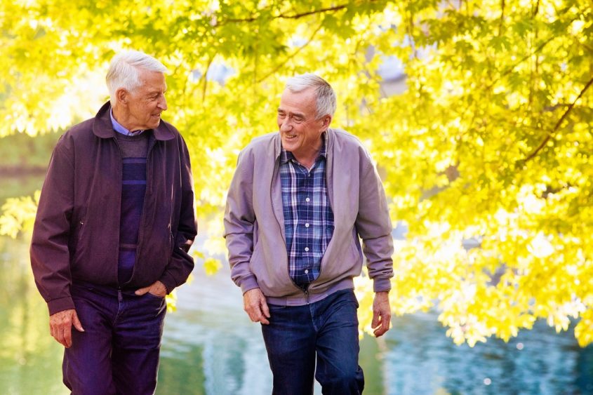 Two men going for a walk