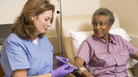 Nurse Giving Patient Chemotherapy