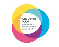 The logo of One Cancer Voice, which is a group of charities working together to provide information about coronavirus and cancer.