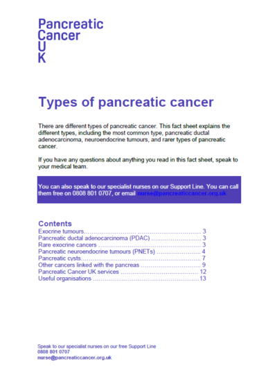 Types of pancreatic cancer - Pancreatic Cancer UK