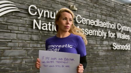 Our supporter at the Senedd in Wales