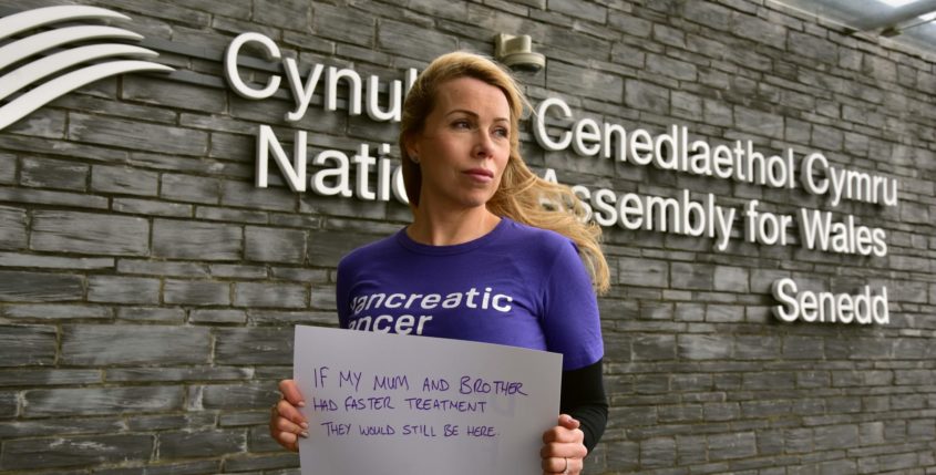 Our supporter at the Senedd in Wales