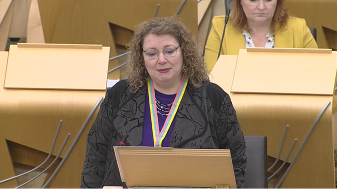 Clare Adamson MSP led the Scottish Members' Debate for the 5th year