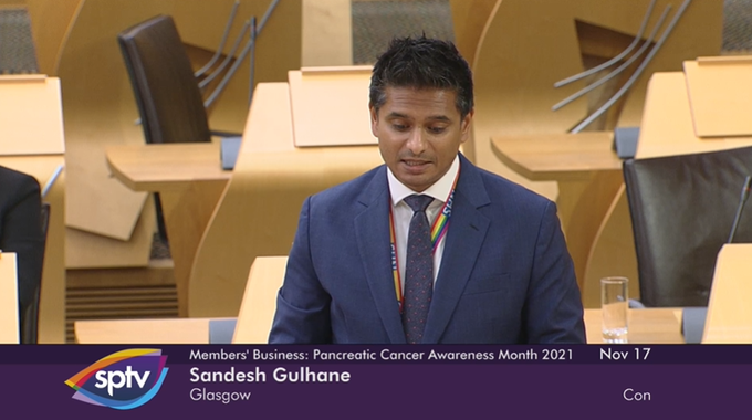 Sandesh Gulhane MSP talked at the Scottish Members' Debate about the need for more patient information and support