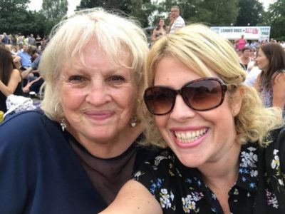 Amy and her mum, Angela smiling