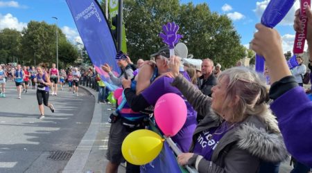 PCUK volunteers cheering on runners at one of our che