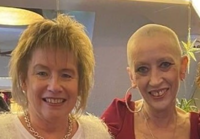 A photo of supporter Sally with her sister Annette