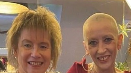 A photo of supporter Sally with her sister Annette