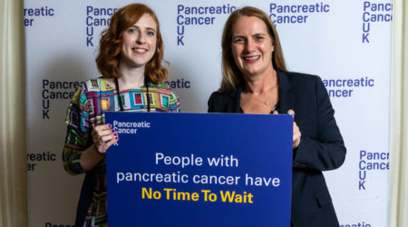 Raising our voices in UK parliament - Pancreatic cancer UK - Claire and Virginia