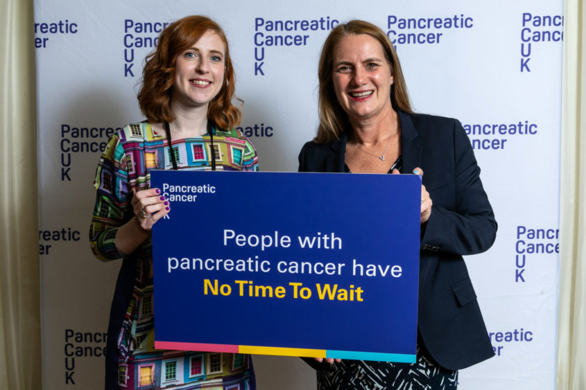 Raising our voices in UK parliament - Pancreatic cancer UK - Claire and Virginia