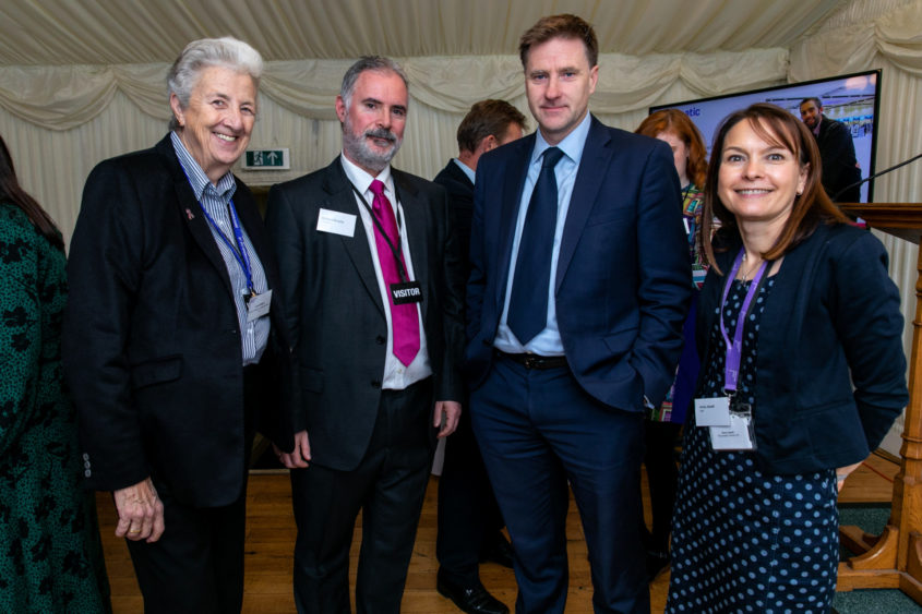 Raising our voices in UK parliament - Pancreatic cancer UK - Steve Brine MP with Lynne Walker, Richard Murply and Anna Jewell PCUK