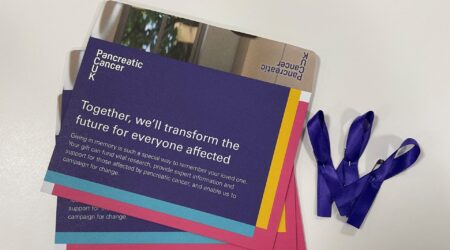Pancreatic cancer UK branded envelopes