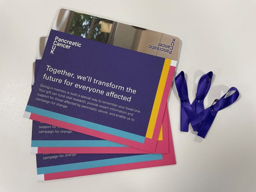 Pancreatic cancer UK branded envelopes