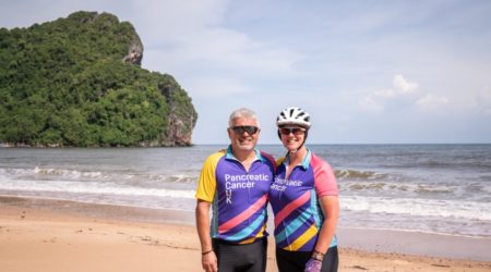 two people wearing PCUK events tops -Ho Chi Minh To Angkor Wat cycle