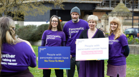 Group of PCUK campaigners outside the Houses of Parliament