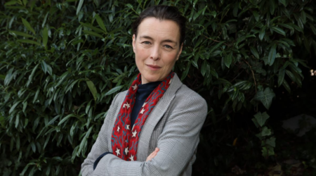 British actress Olivia Williams standing for pancreatic cancer uk