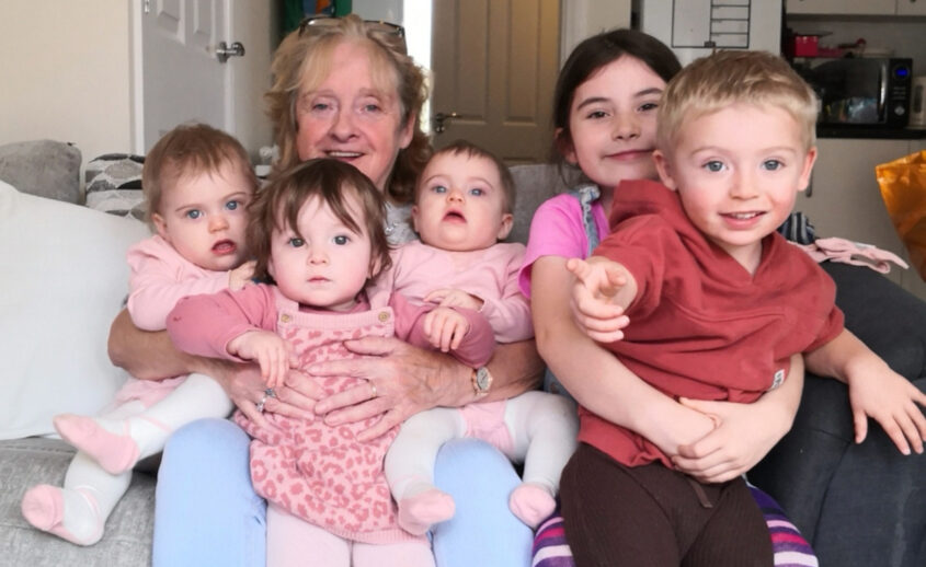Mary with her grandchildren