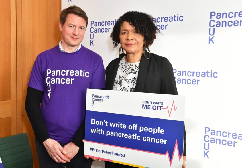 Our supporter Rob with Chi Onwurah MP