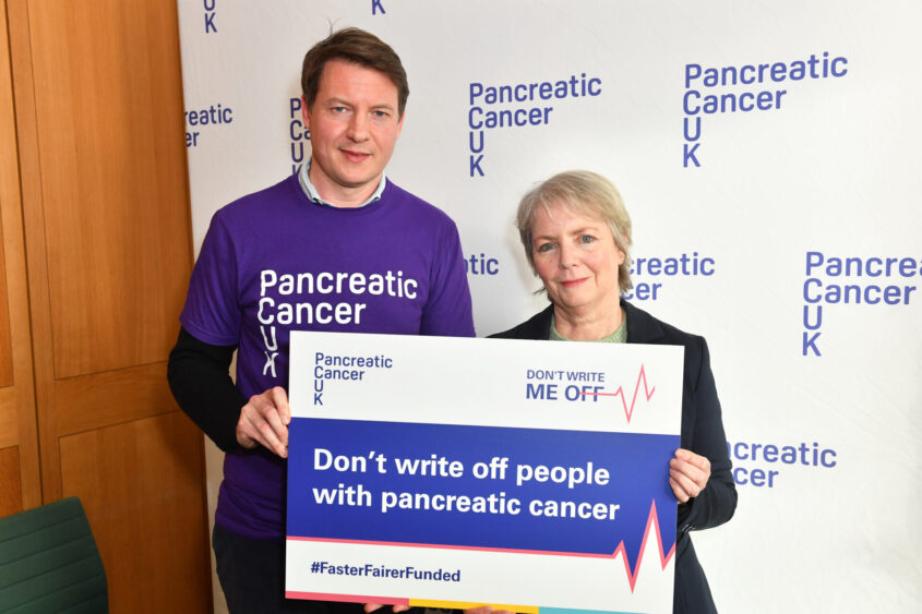 Our supporter Rob with Shadow Health Minister Karin Smyth MP