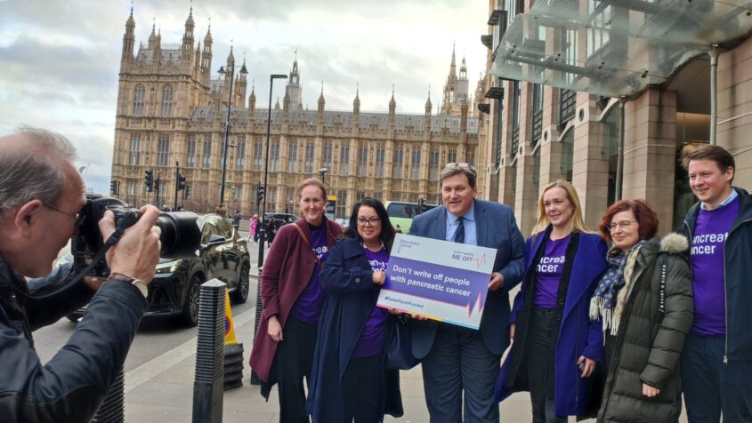 Campaigners with Kit Malthouse MP supporting our Don't Write Me Off campaign
