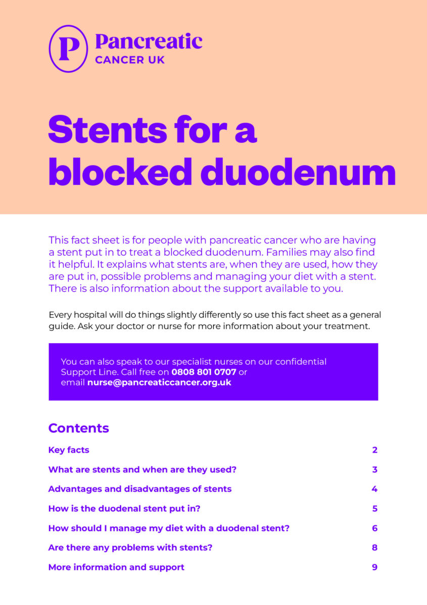 Front cover of the blocked duodenum fact sheet