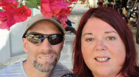 Jess and Stu taking a selfie together