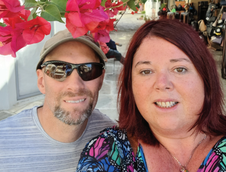 Jess and Stu taking a selfie together