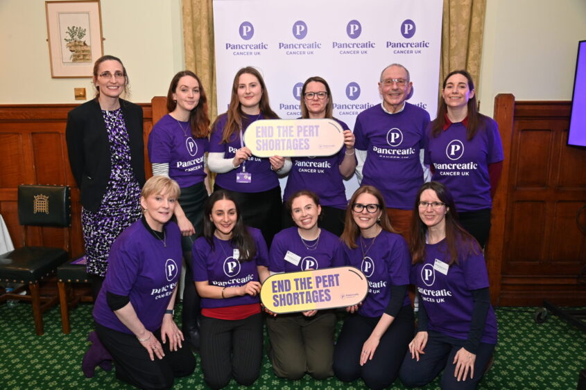 The Pancreatic Cancer UK team joined by some of our amazing volunteers who supported the event