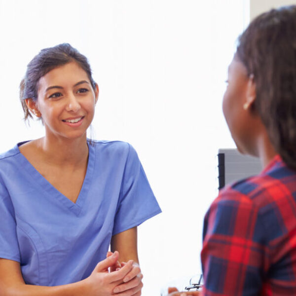 Doctor and patient consultation