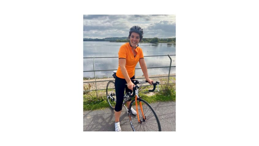 Emma on a bike