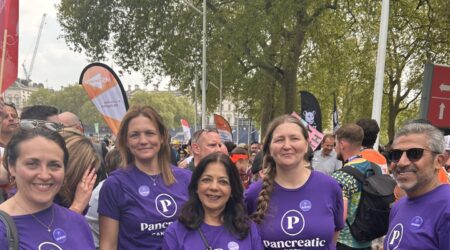 an image of a group of cheer point volunteers on race day