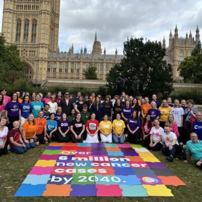 We joined the One Cancer Voice coalition outside the Houses of Parliament this summer