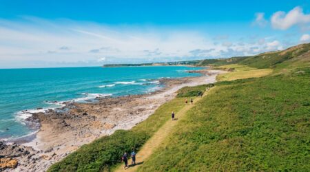 A photo of the Gower Peninsula coastline