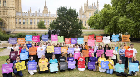 Members of the One Cancer Voice cancer coalition members calling for action in the Cancer Plan for England