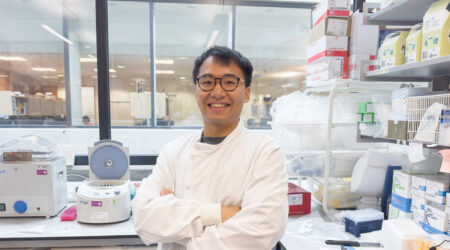 Researcher smiling into camera