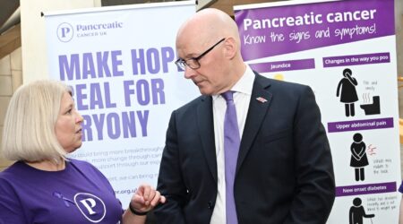 Pancreatic cancer uk advocate for devolved nations talking in scottish parliament