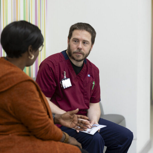 Advanced Nurse Practitioner speaking to a patient